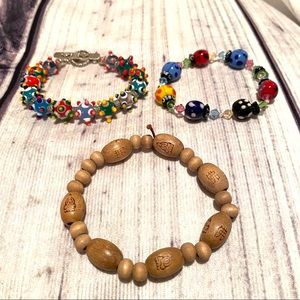 Lot of 3 Women’s Decorative Fashion Bracelets